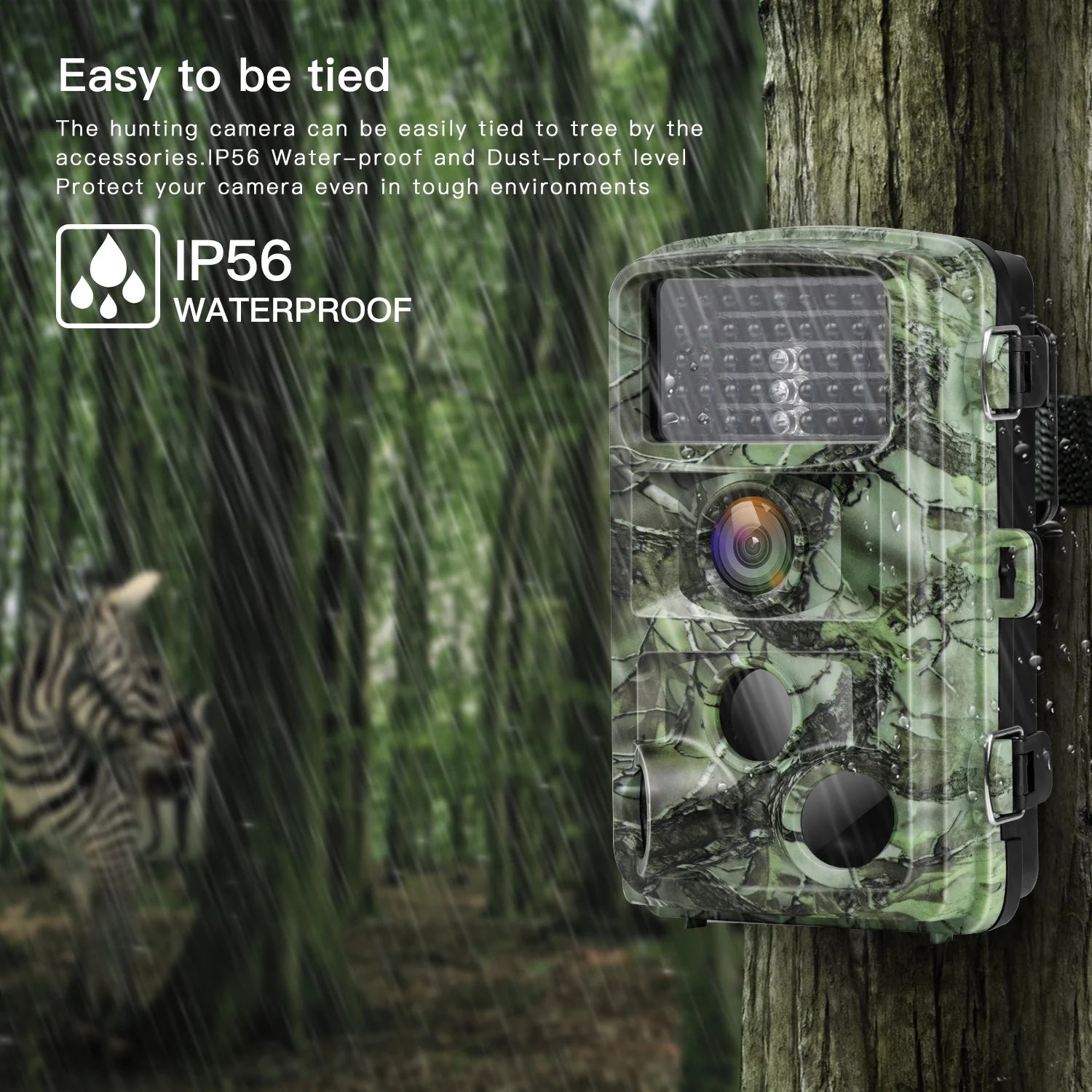 1080P Trail Game Camera Hunting Deer Camera with Infrared Night Vision Waterproof Trail Cam for Wildlife Monitoring